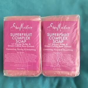 SheaMoisture Superfruit Complex Mango Butter Green Coffee Bean Soap 2 Pack 8 oz